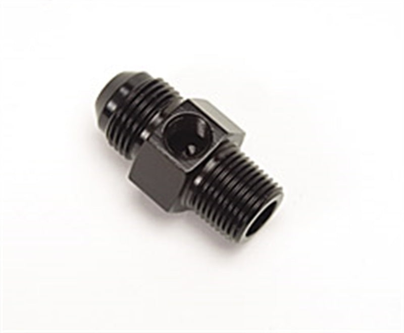 Russell -8 AN Flare To 3/8 Inch Pipe Pressure Adapter (Black Finish)