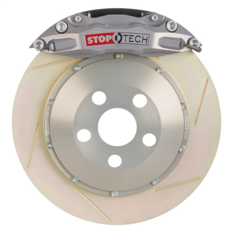 StopTech Trophy Sport Big Brake Kit; Silver Caliper, Slotted 2 Piecerotor, Rear