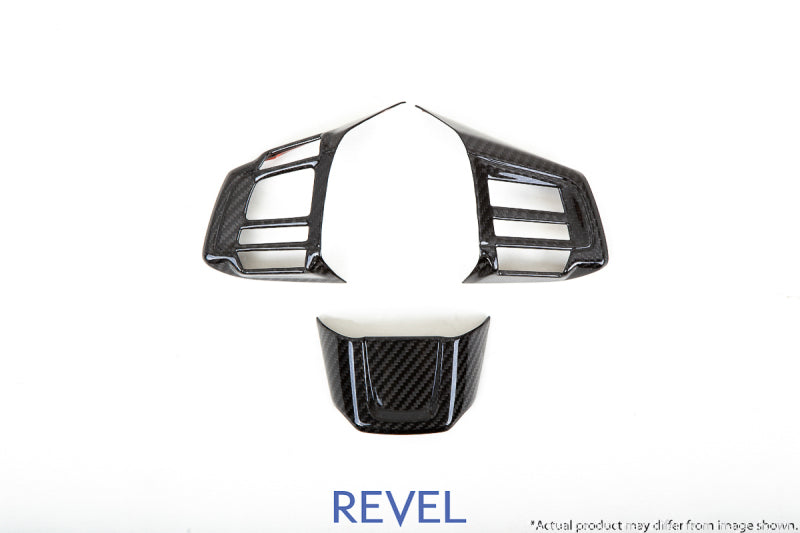 Revel GT Dry Carbon Steering Wheel Insert Covers 15-18 Subaru WRX/STI - 3 Pieces 1TR4GT0AS21
