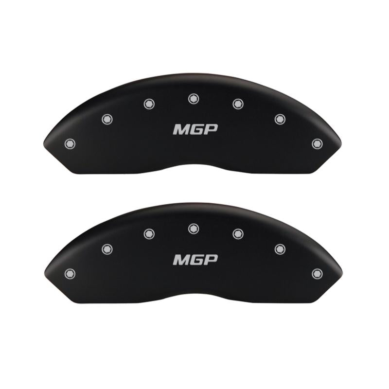 MGP Front set 2 Caliper Covers Engraved Front HHR Red finish silver ch 14230FHHRRD Main Image