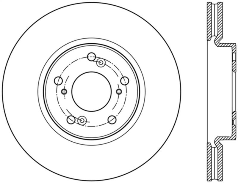 StopTech Slotted Sport Brake Rotor 2014 Honda Accord V6 Front Right 126.40086SR Main Image