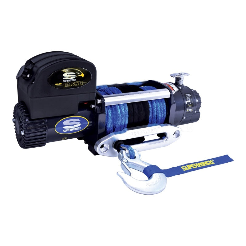 Superwinch 12500 LBS 12 VDC 3/8in x 80ft Synthetic Rope Talon 12.5SR Winch 1612201