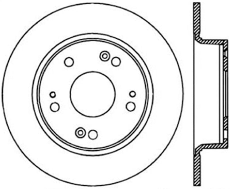 StopTech Sport Cryo Drilled/Slotted Brake Rotor; Rear Right