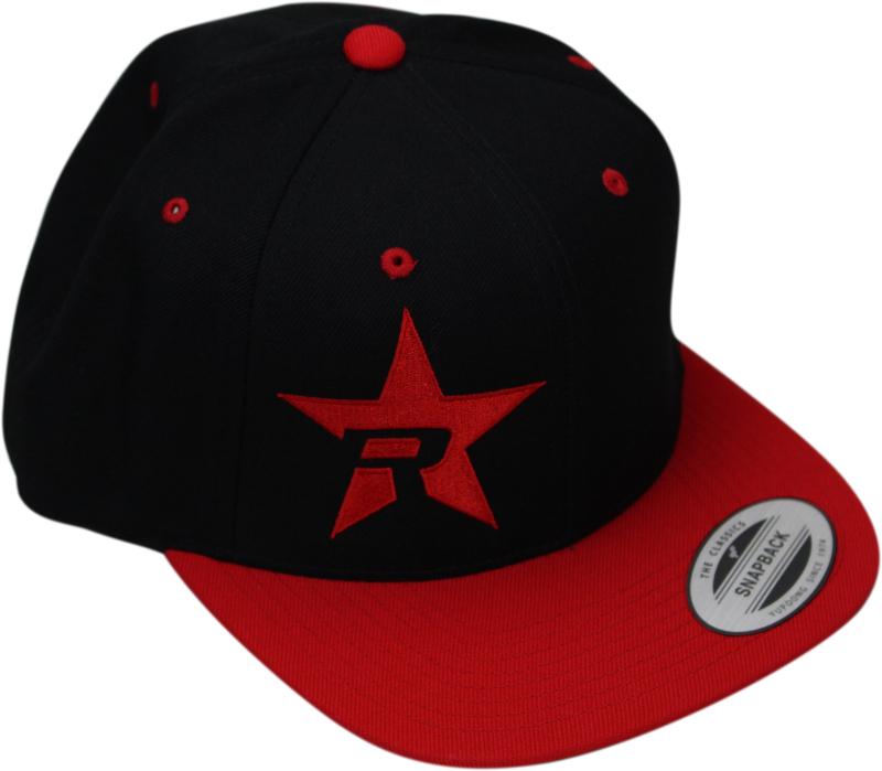 RBP Snapback Hat - Black w/Red Brim & Red Star RBP-BR-SB Main Image