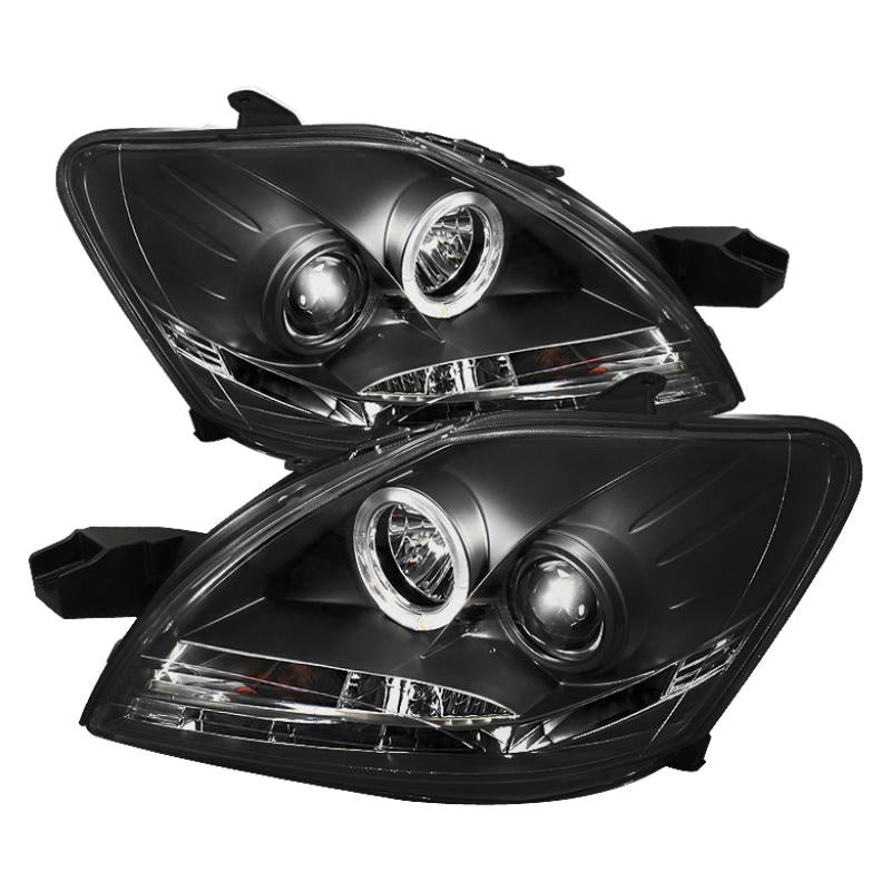 Spyder Toyota Yaris 07-11 4Dr Projector Headlights LED Halo DRL Blk PRO-YD-TYA074D-DRL-BK 5038944 Main Image