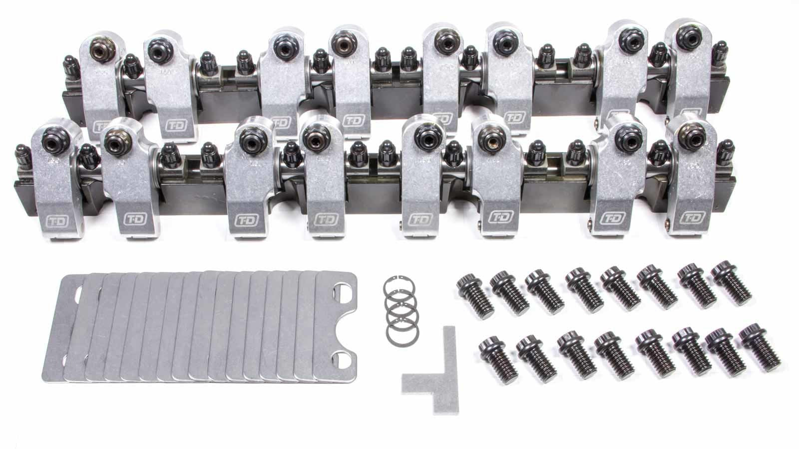 T and D Machine SBC Shaft Rocker Arm Kit - 1.6/1.5 Ratio TDM2144-160/150