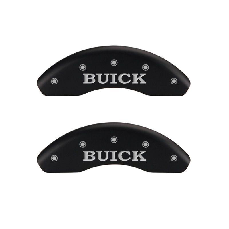 MGP 4 Caliper Covers Engraved Front Buick Rear Black Finish Silver Char 2019 Buick Cascada 49010SBSHMB Main Image