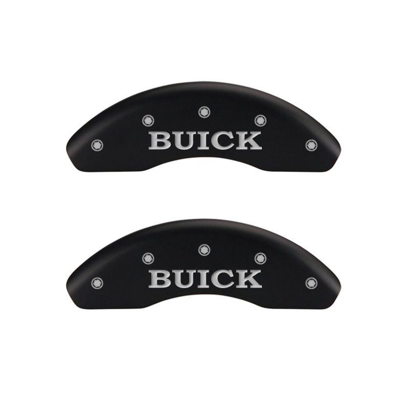 MGP 4 Caliper Covers Engraved Front Buick Rear Black Finish Silver Char 2003 Buick LeSabre 49005SBSHMB Main Image