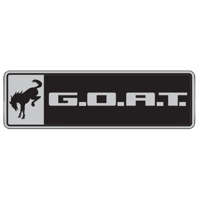 Ford Racing Bronco/Bronco Sport G.O.A.T. Badge - Black/Chrome M-1447-GOAT