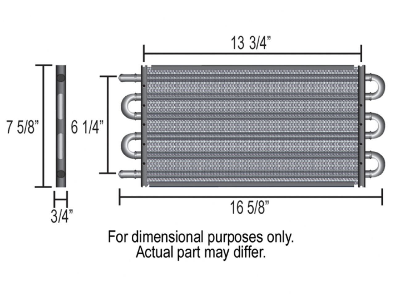 Derale Aluminum/Copper Universal Engine Oil Cooler Kit, Sandwich Adapter