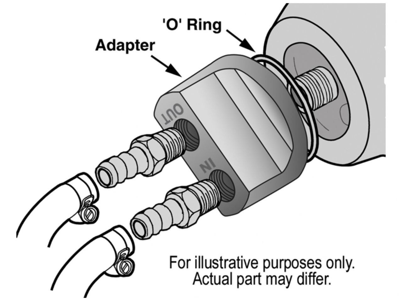 Derale Engine Oil Filter Relocation Kit 1/2" NPT Ports (3/4-16)