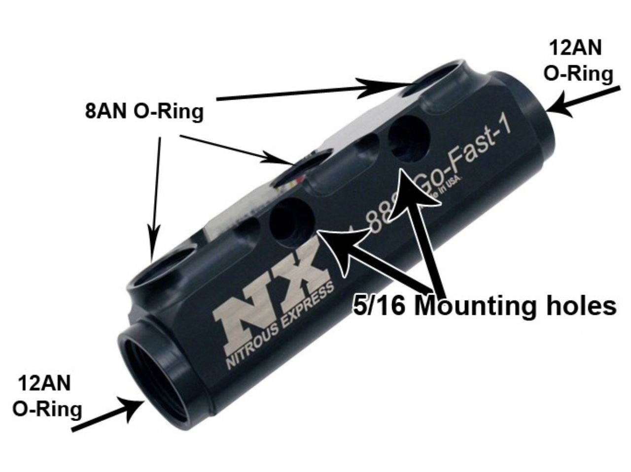 Nitrous Express Fuel Log, 3 Port, W/O Fittings