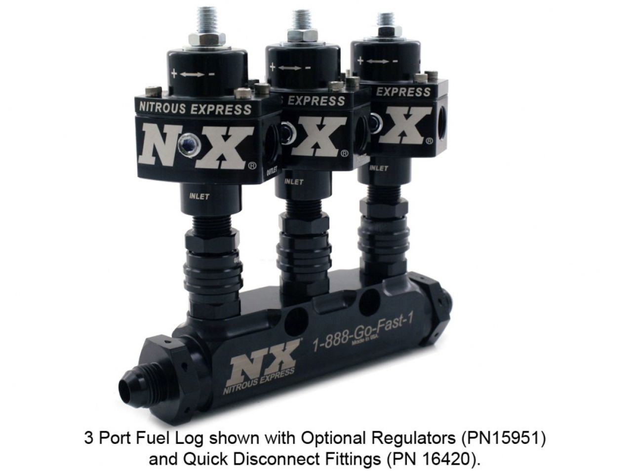 Nitrous Express Fuel Log, 3 Port, W/O Fittings