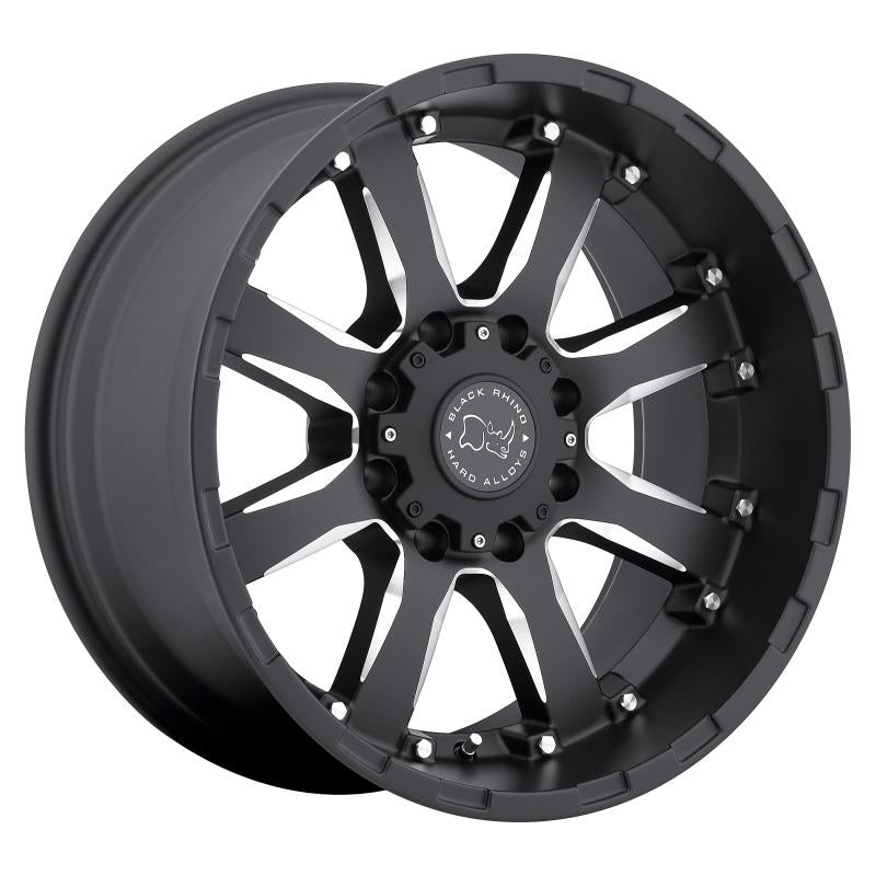 Black Rhino Sierra 17x9.0 8x165 ET12 CB 122.1 Gloss Black w/Milled Spokes Wheel 1790SRA128165B22 Main Image