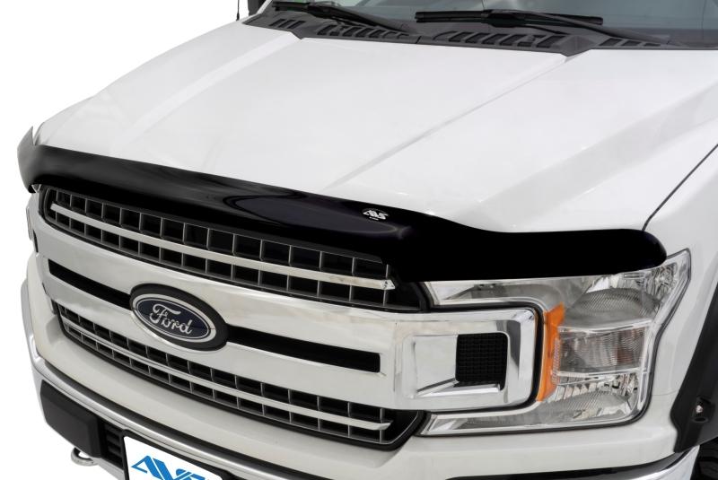 AVS 08-10 Ford F-250 (Behind Grille) Bugflector Deluxe 3pc Medium Profile Hood Shield - Smoke 45056 Main Image