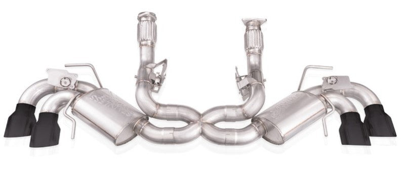 Stainless Works 20-21 Chevrolet Corvette C8 6.2L Legend Cat-Back Exhaust w/ Matte Black Tips C8CBL-B