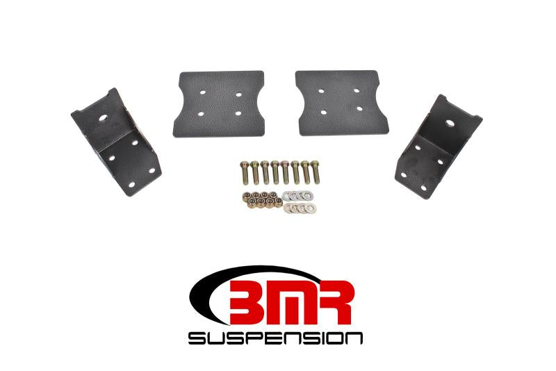 BMR 79-04 Fox Mustang Lower Torque Box Reinforcement Plates - Black Hammertone TBR003H Main Image