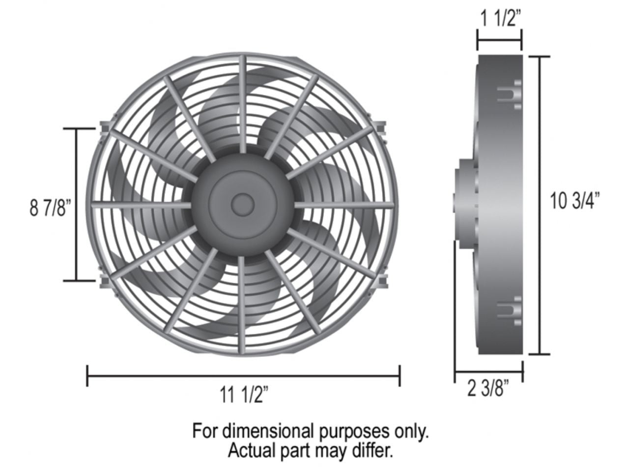 Derale 10 Dyno-Cool Curved Blade Electric Fan