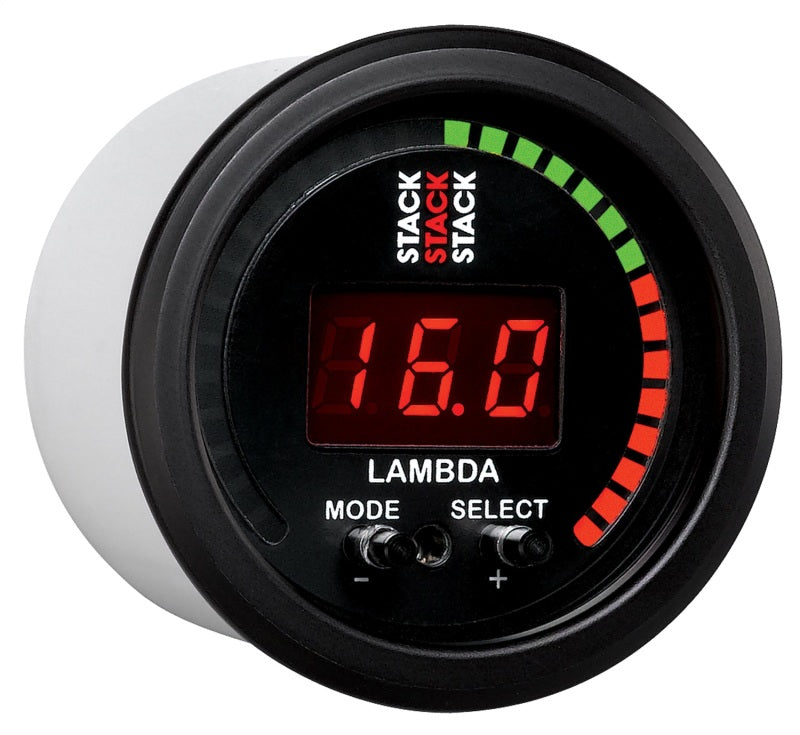 Autometer Stack Instruments 52mm Wideband Air-Fuel Ratio (LAMBDA) Gauge - Black ST3403