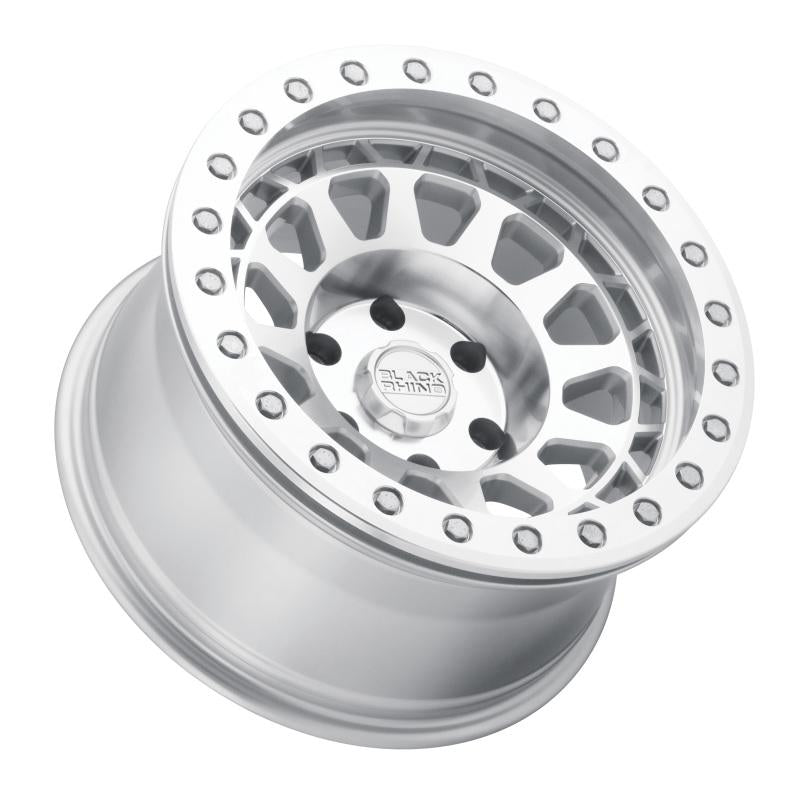 Black Rhino Primm Beadlock 17x8.5 5x127 ET-38 CB 71.6 Silver w/Mirror Face & Machined Ring Wheel 1785PRM-85127S71 Main Image