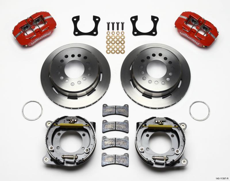 Wilwood Dynapro Low-Profile 11.00in P-Brake Kit - Red 58-64 Olds/Pontiac Ends 2.81in Offset 140-11397-R Main Image