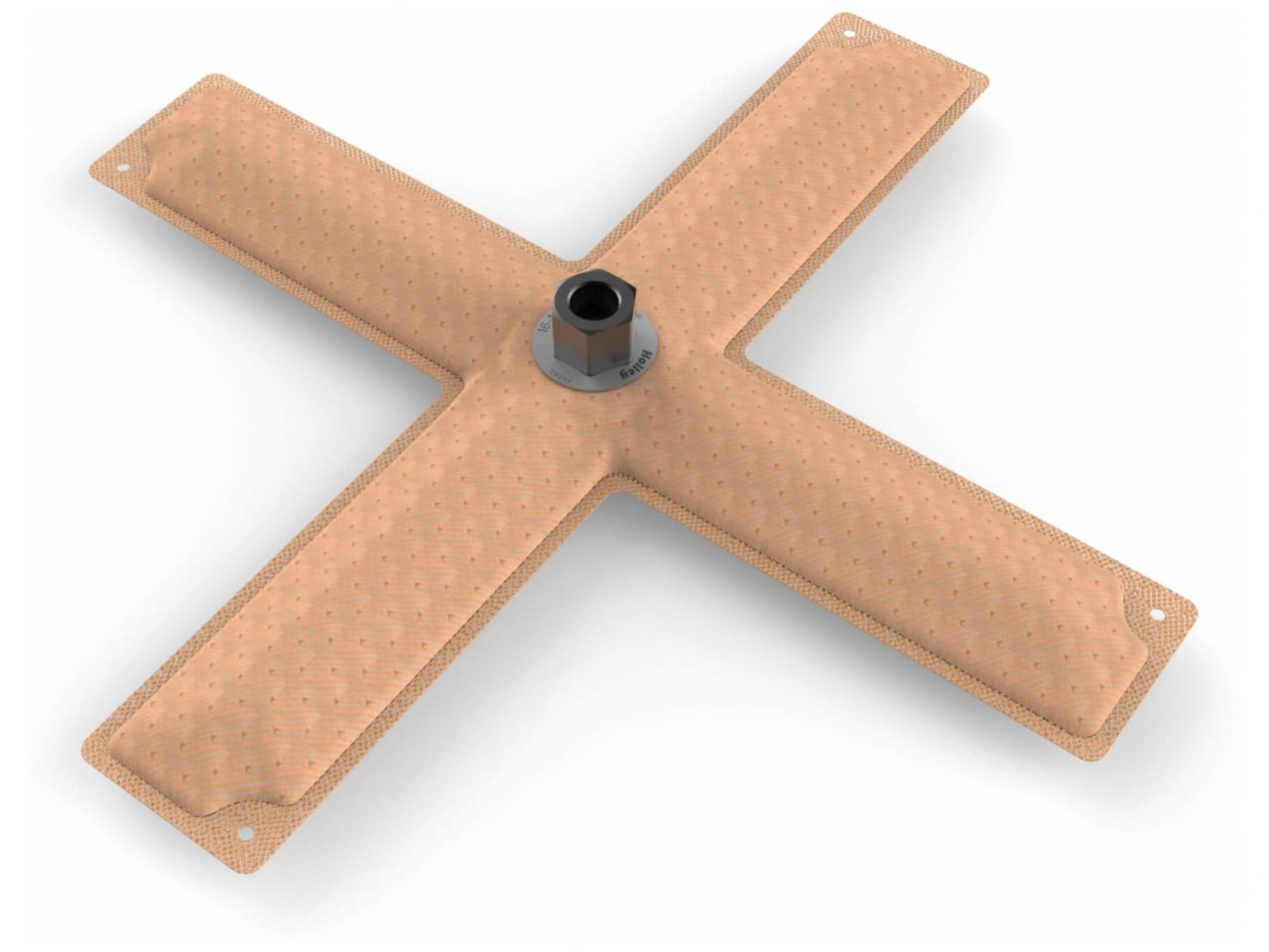 Holley 15" x 15" HydraMat - Cross - Center Outlet -3/8" NPT Fitting