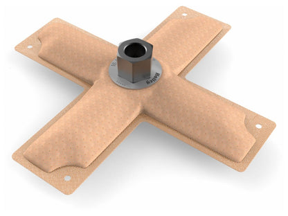 Holley 8" x 8" HydraMat, Cross Center Outlet - 3/8 Inch NPSF Fitting