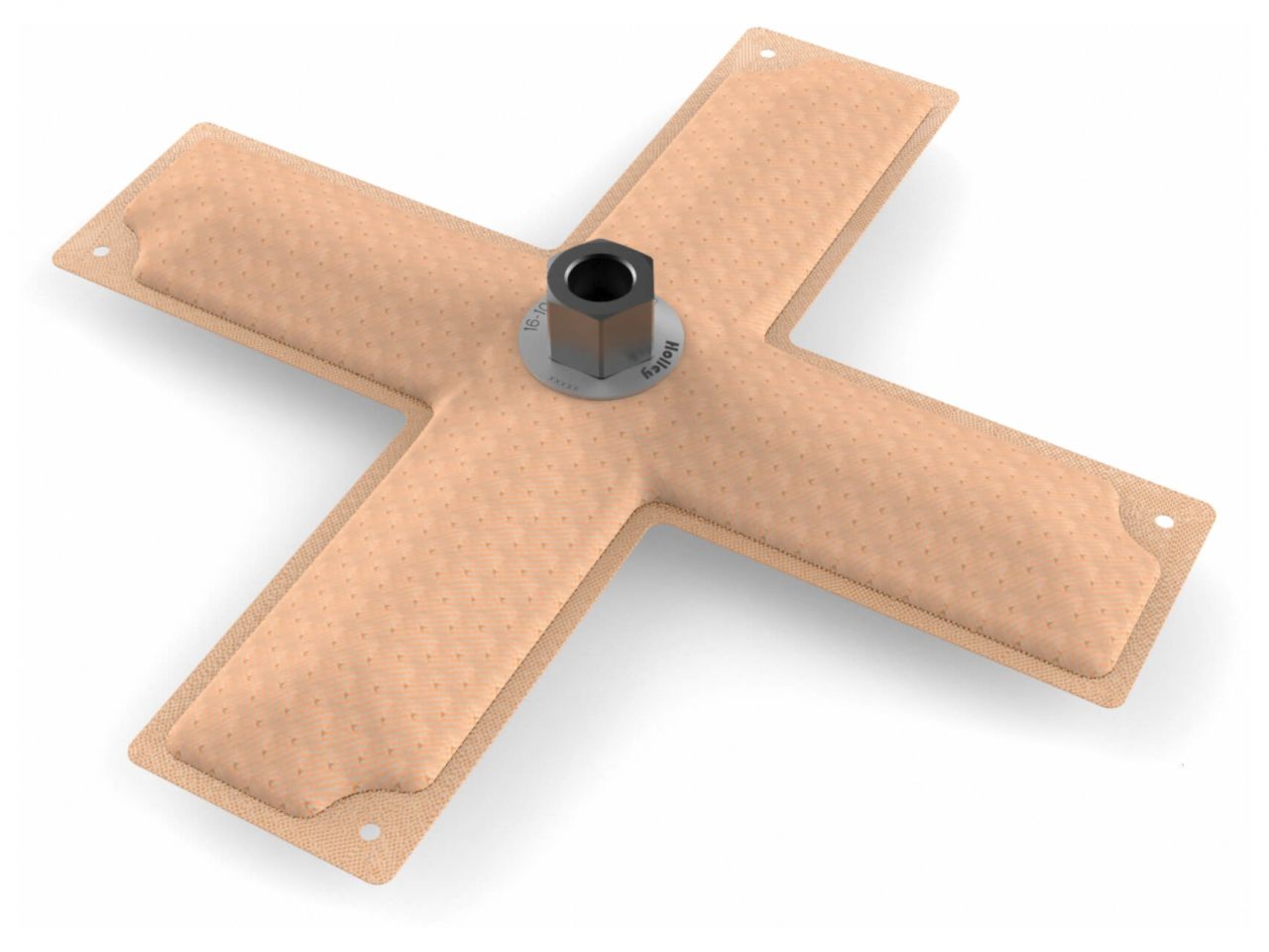 Holley 11" x 11" HydraMat, Cross - Center Outlet - 3/8 Inch NPT Fitting