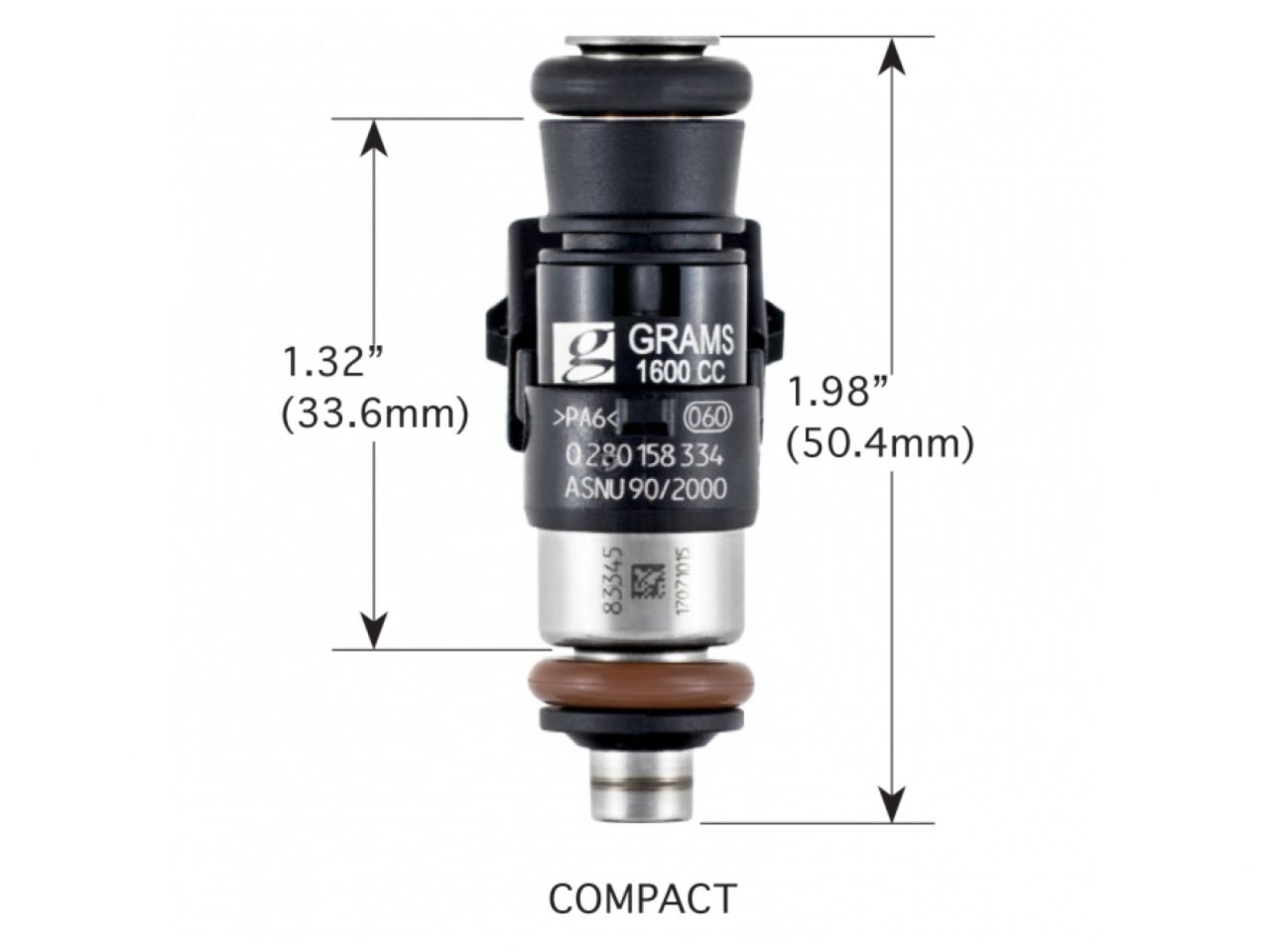 Grams Performance Universal Shorty Style EV14 Fuel Injector (Single)