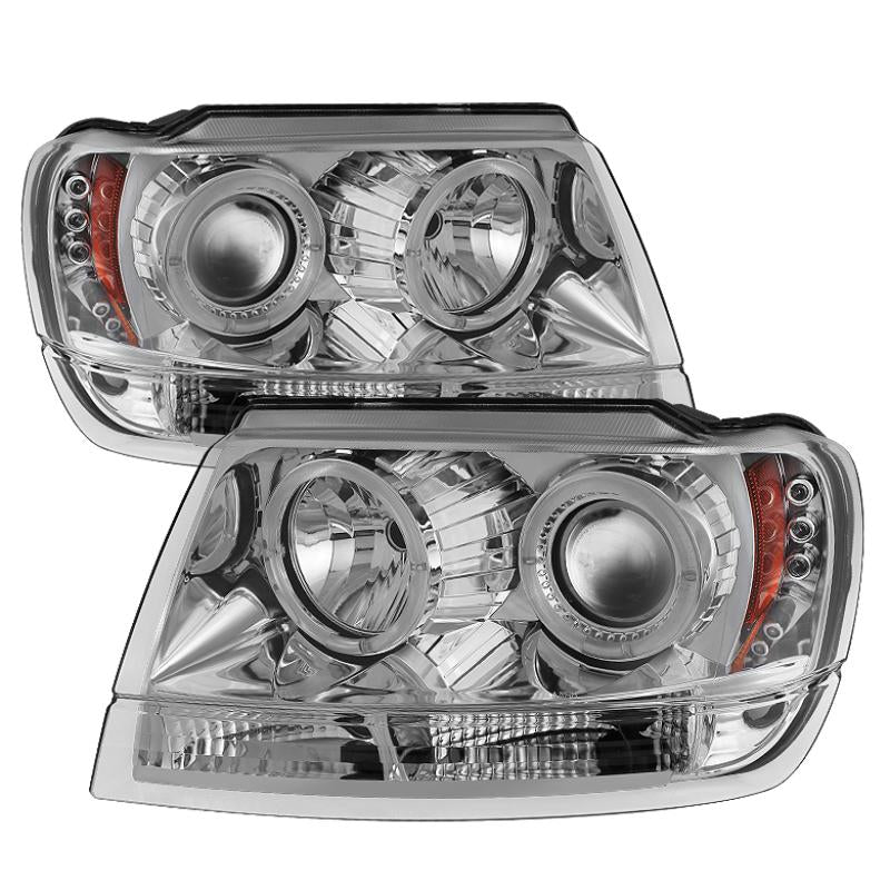 Spyder Jeep Grand Cherokee 99-04 Projector Headlights LED Halo LED Chrm - PRO-YD-JGC99-HL-C 5011152 Main Image