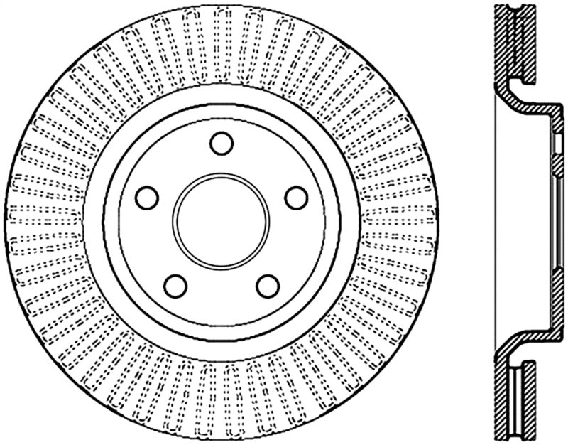 Stoptech 11-20 Dodge Durange Front Premium Cryostop Brake Rotor 120.58008CRY