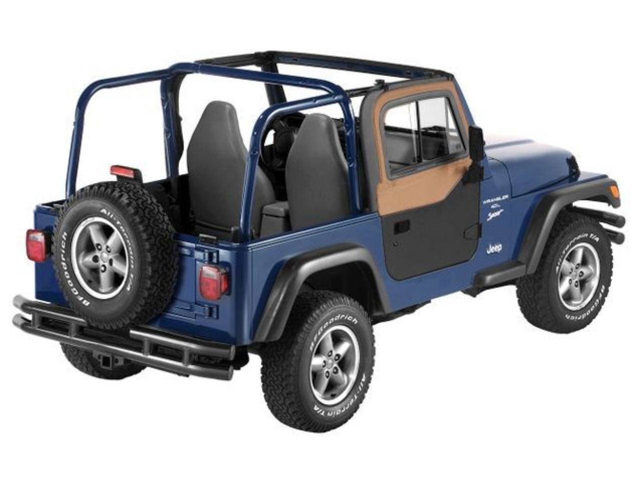 Bestop Jeep 97-06 Wrangler; Dual-sliding window; Fit factory Soft Top and All