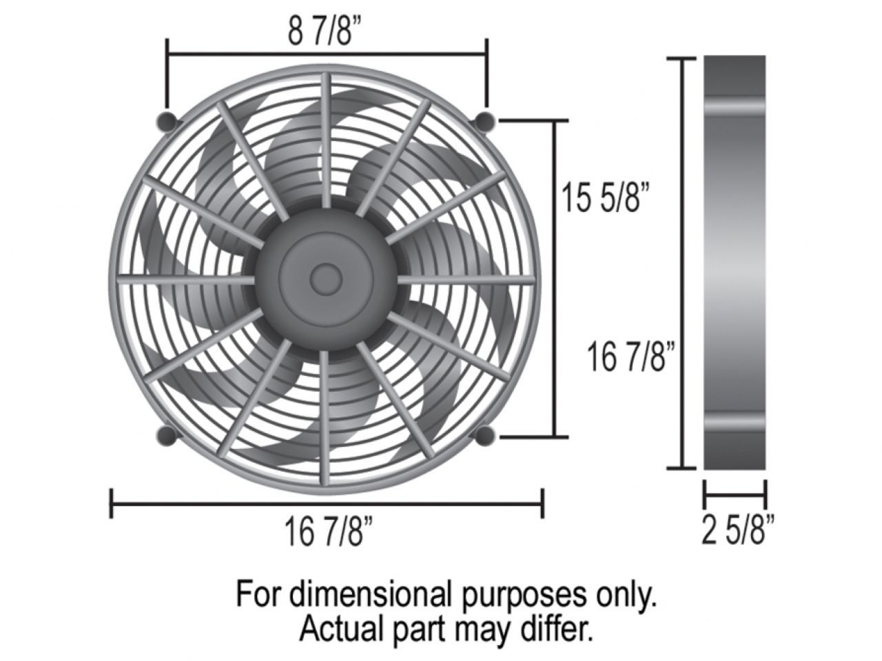 Derale 17 High Output RAD Fan with Premium Mount Kit