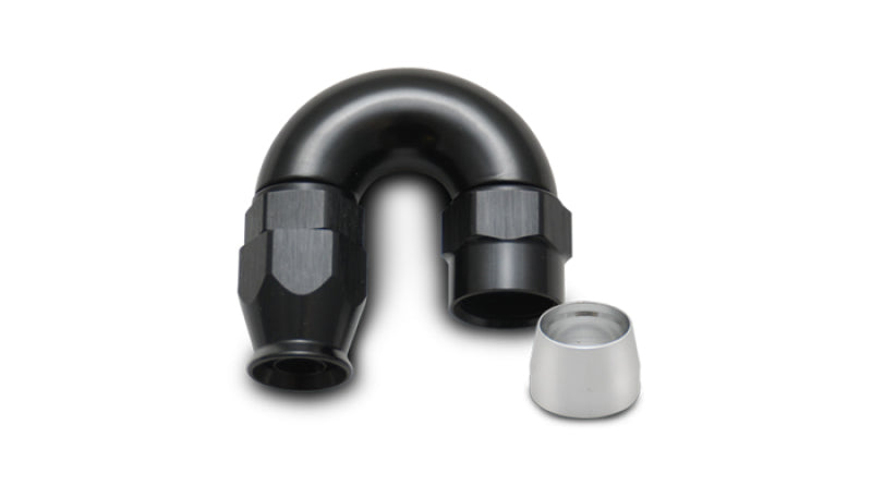 Vibrant -8AN 180 Degree Elbow Hose End Fitting for PTFE Lined Hose 28808