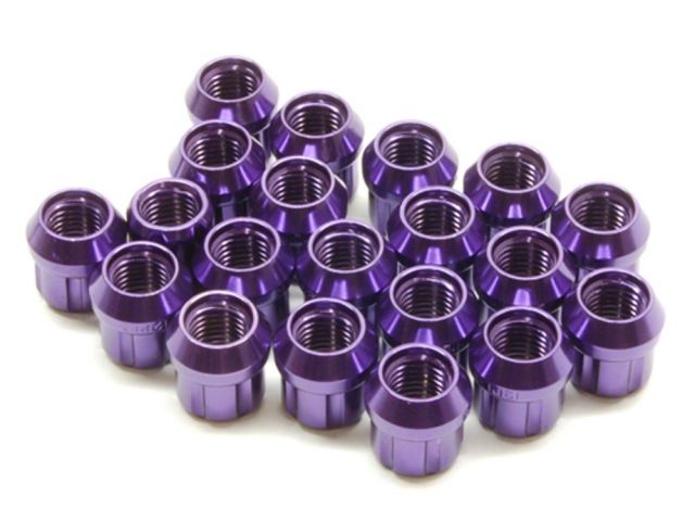 Muteki Open Ended Tuner Lightweight Lug Nuts M12x1.5mm Purple 20pcs