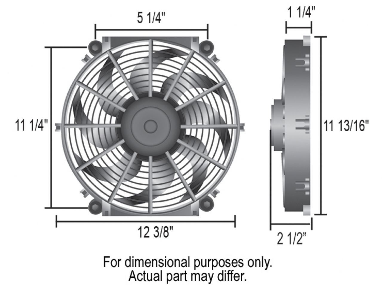 Derale 12" Tornado Electric Puller Fan, Premium Mounting Kit