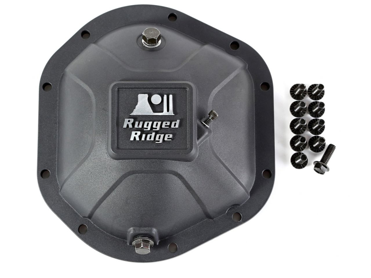 Rugged Ridge Boulder Aluminum Differential Cover, Black, for Dana 44