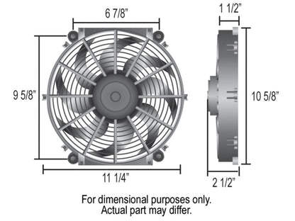 Derale 10 Tornado Electric Puller Fan, Standard Mounting Kit