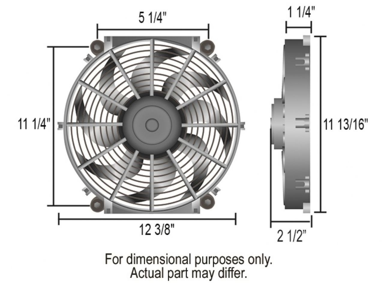 Derale Tornado Electric Puller Fan, Standard Mounting Kit 12