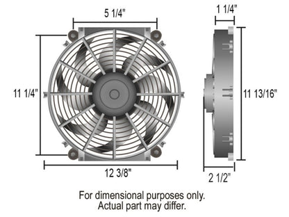 Derale Tornado Electric Puller Fan, Standard Mounting Kit 12