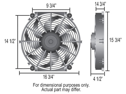 Derale 16" Tornado Electric Puller Fan, Standard Mounting Kit