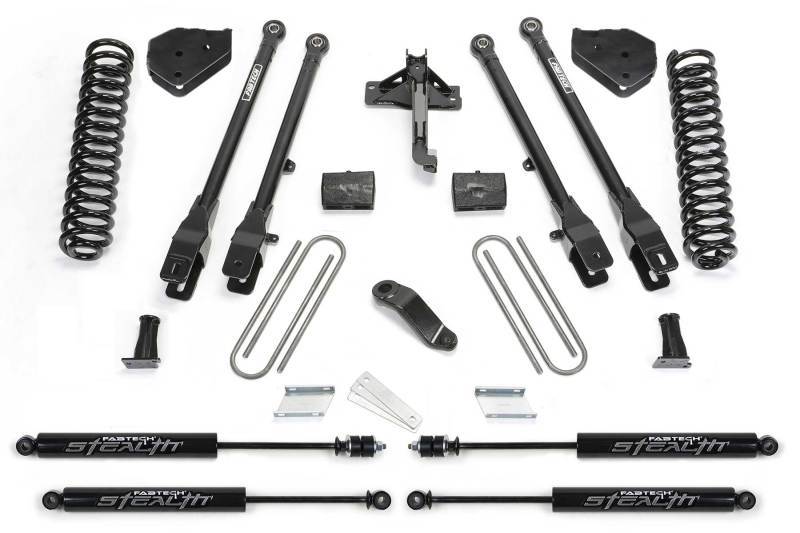 Fabtech 2018 Ford F450/F550 4WD Diesel 6in 4 Link System w/Stealth Shocks K2306M Main Image