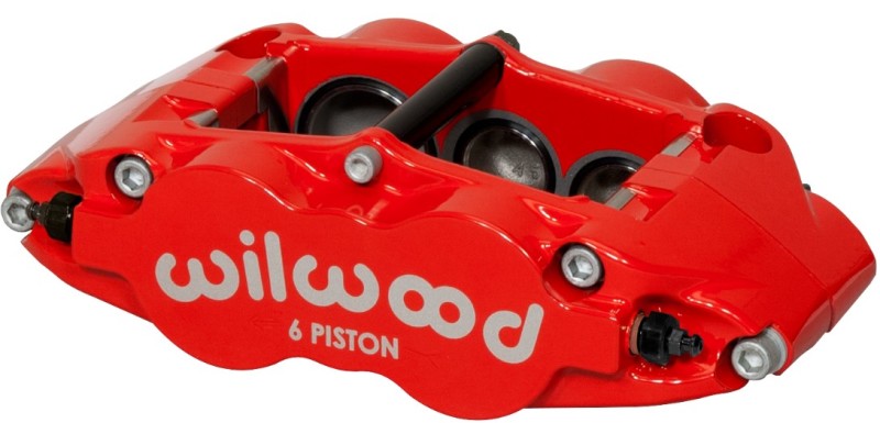 Wilwood Caliper-Forged Narrow Superlite 6R-L/H 1.75/1.25/1.25in Pistons 1.10in Rotor - Red 120-14540-RD