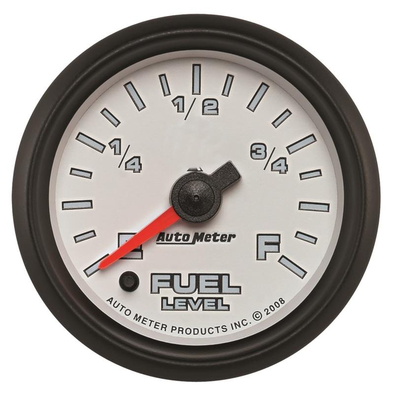 Autometer Pro-Cycle Gauge Fuel Level 2 1/16in 0-280 Programmable White 19509 Main Image