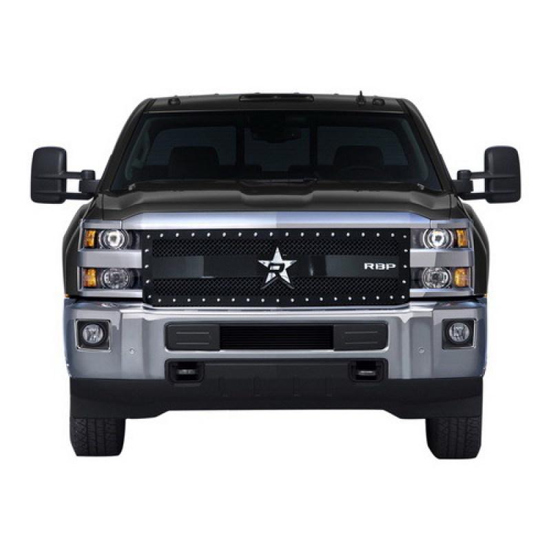 RBP RX-3 Series Studded Frame 1pc. Grille 15-17 Chevrolet Silverado HD 1500 - Black RBP-951119 Main Image