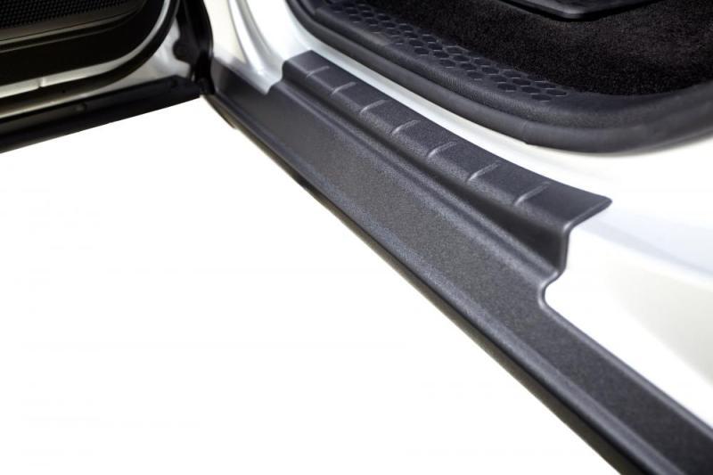 Bushwacker 99-16 Ford F-250 Super Duty Crew Cab Trail Armor Rocker Panel / Sill Plate Cover - Black 14063 Main Image