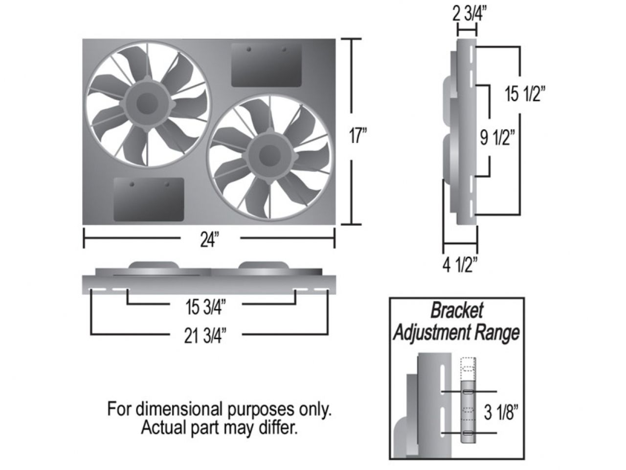 Derale Dual RAD Fan/Aluminum Shroud Assembly