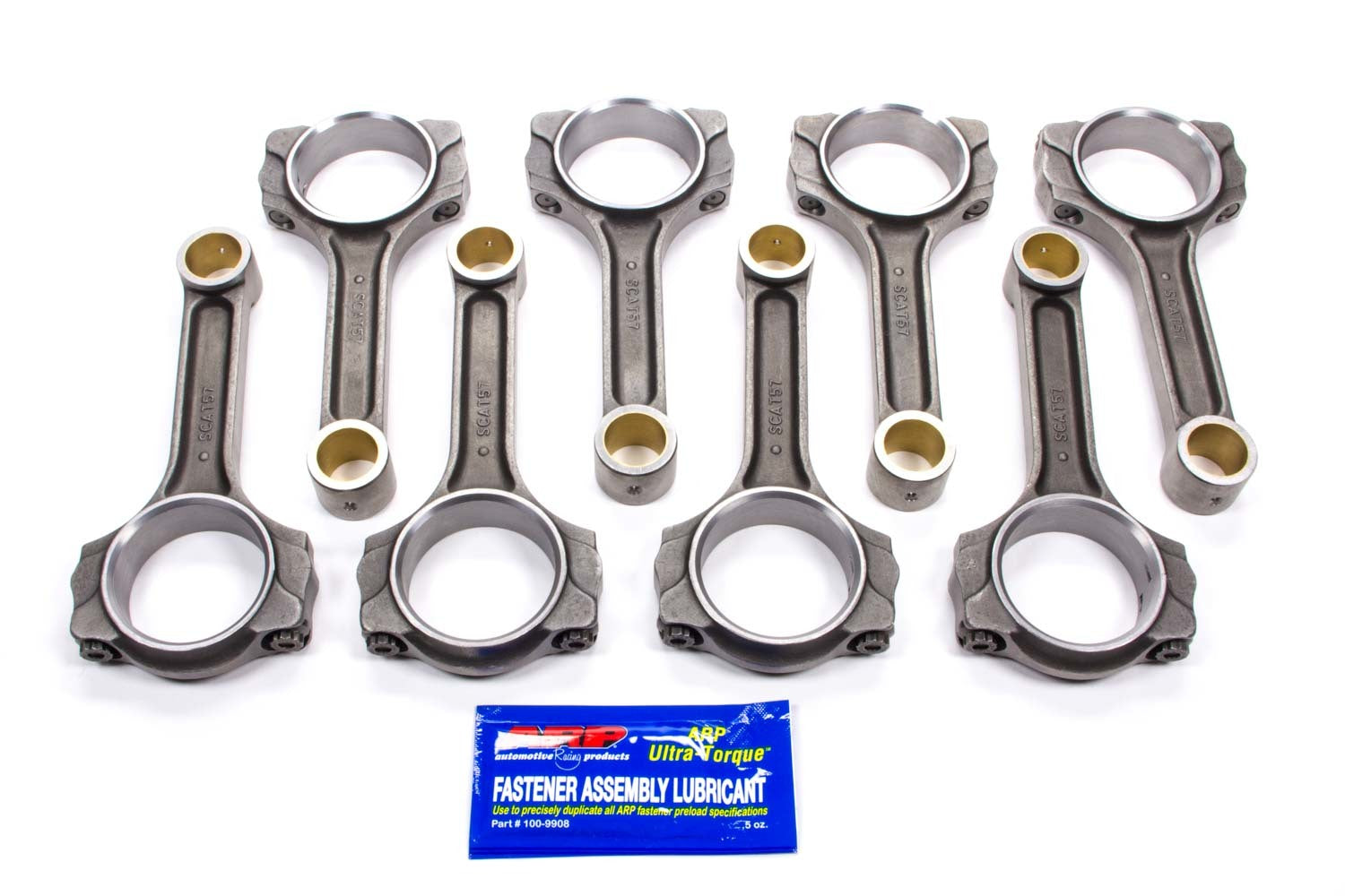 Scat SBC 4340 Forged I-Beam Rods 6.125 w/7/16 Cap SCA2-ICR6125-7/16