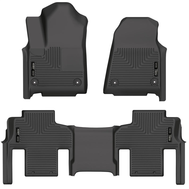 Husky Liners 2022 Jeep Grand Wagoneer Weatherbeater Black Front & 2nd Seat Floor Liners 99111