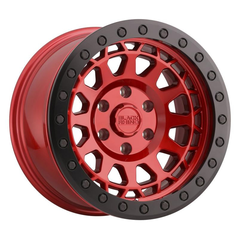 Black Rhino Primm Beadlock 17x8.5 6x139.7 ET00 CB 112.1 Candy Red w/Black Ring & Black Ring Wheel 1785PRM006140R12 Main Image